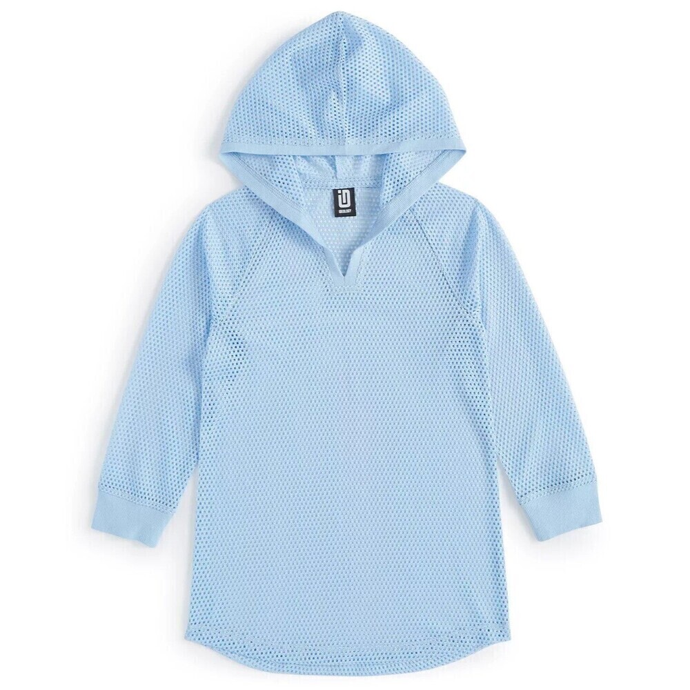ID Ideology Toddler Little Girls Mesh Co Hoodie Long Sleeve Butterfly Blue Sz 5